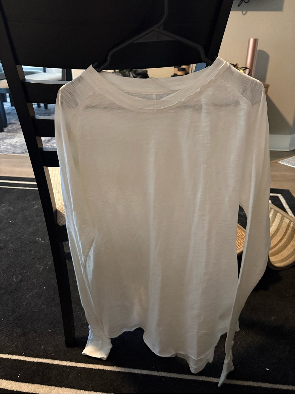 We The Free Sheer White Slub Knit Top